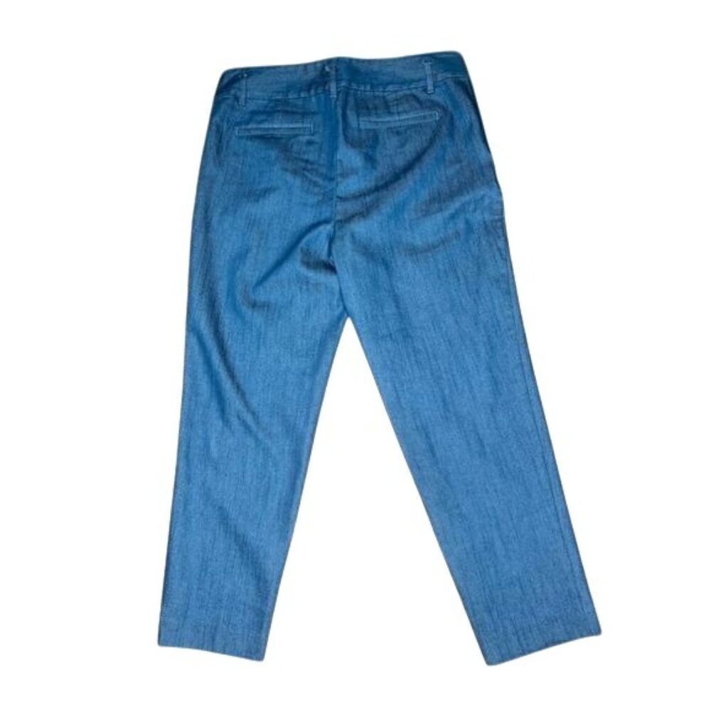 Loft Chambray Tie Waist Slim Pants Size 8 Petite - Picture 5 of 14